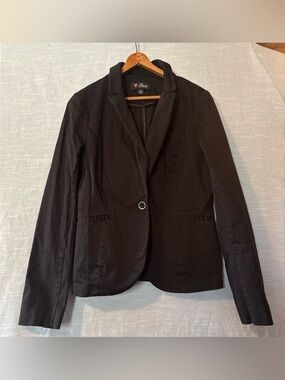 Guess Blazer Long Sleeve One Button Front Closure Black Women’s Sz M